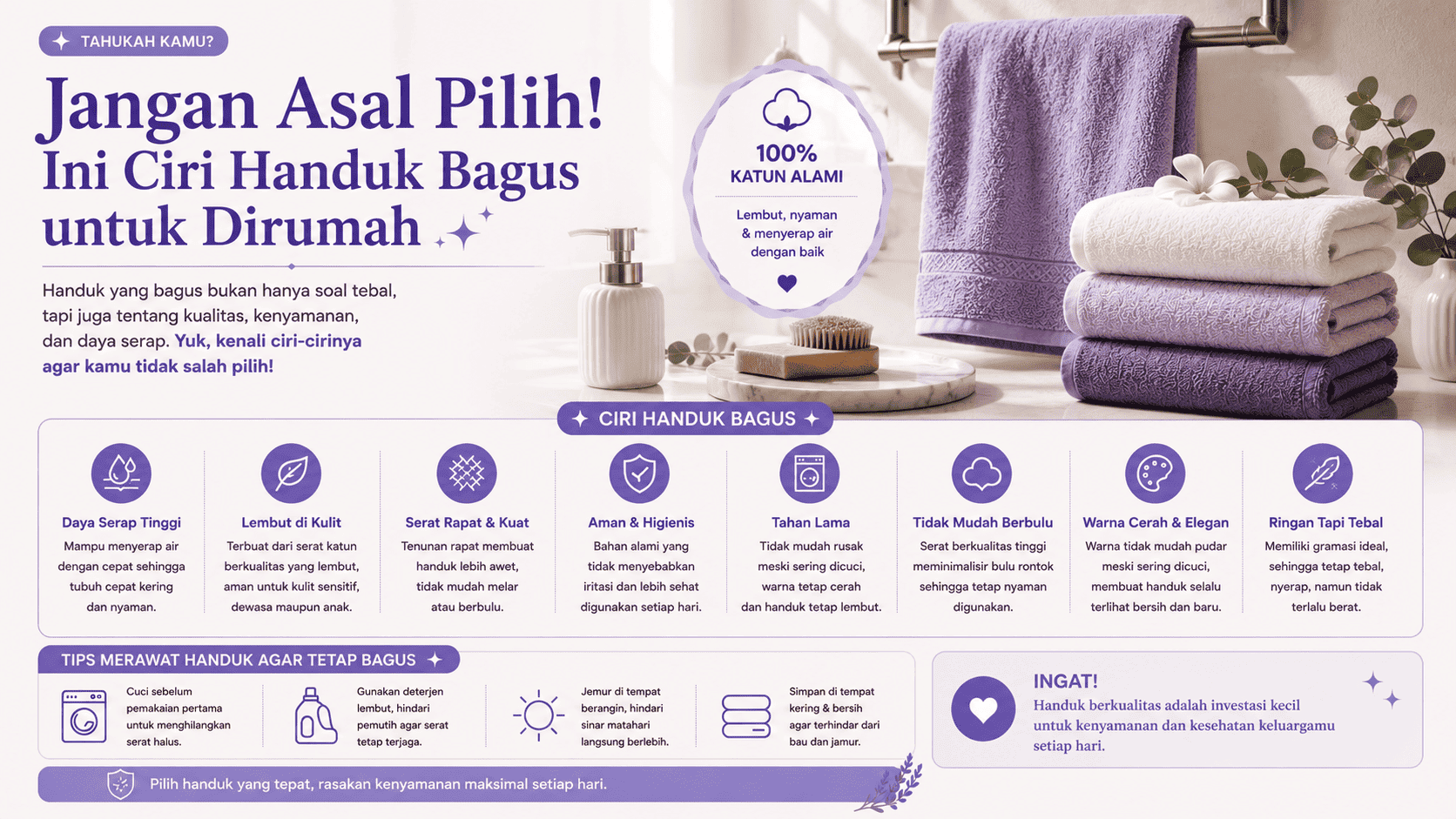 handuk bagus untuk dirumah