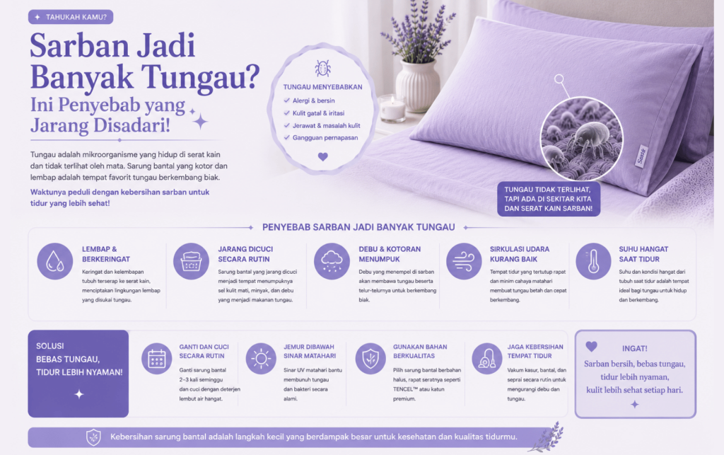 sarban jadi banyak tungau.