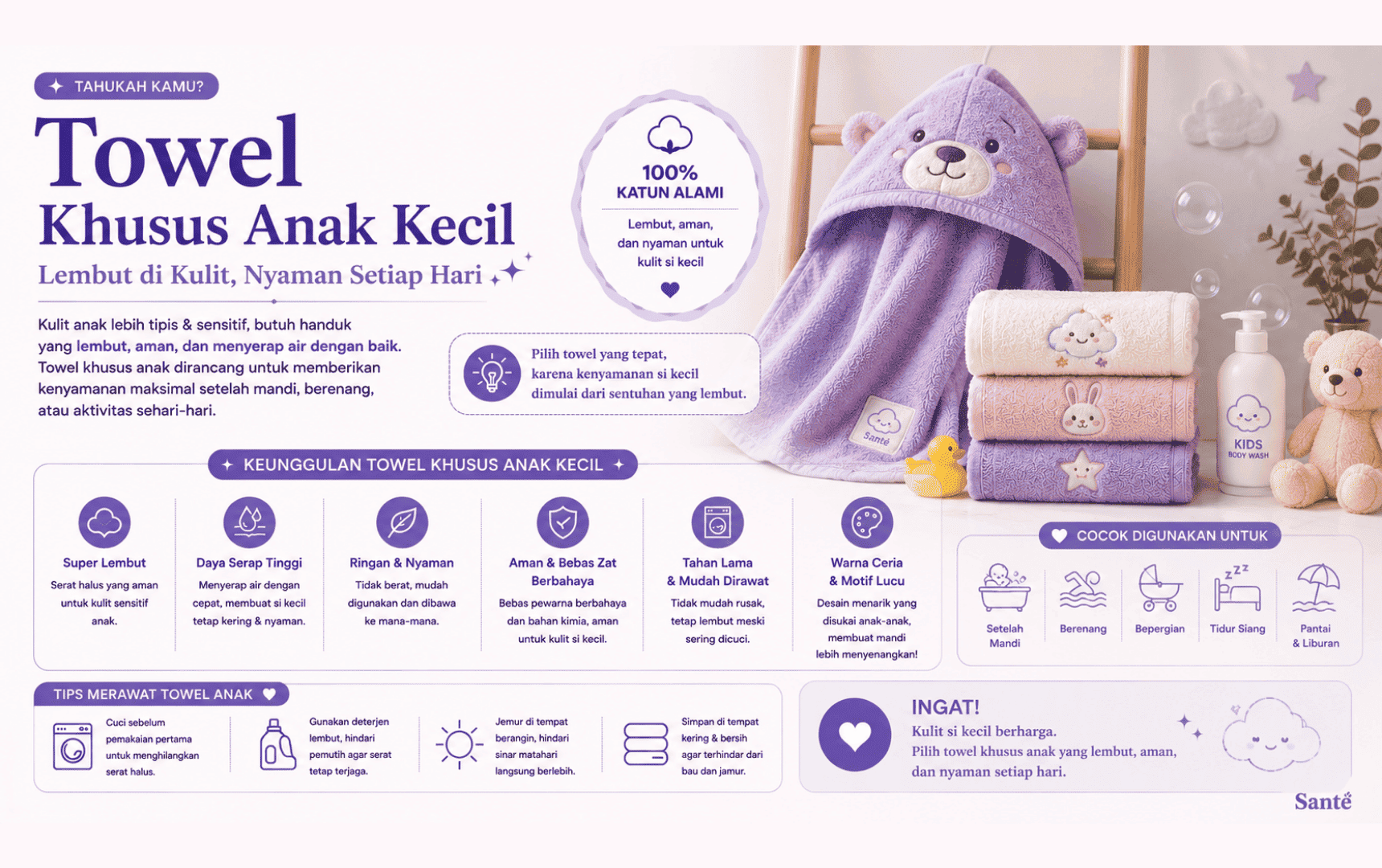 towel khusus anak kecil