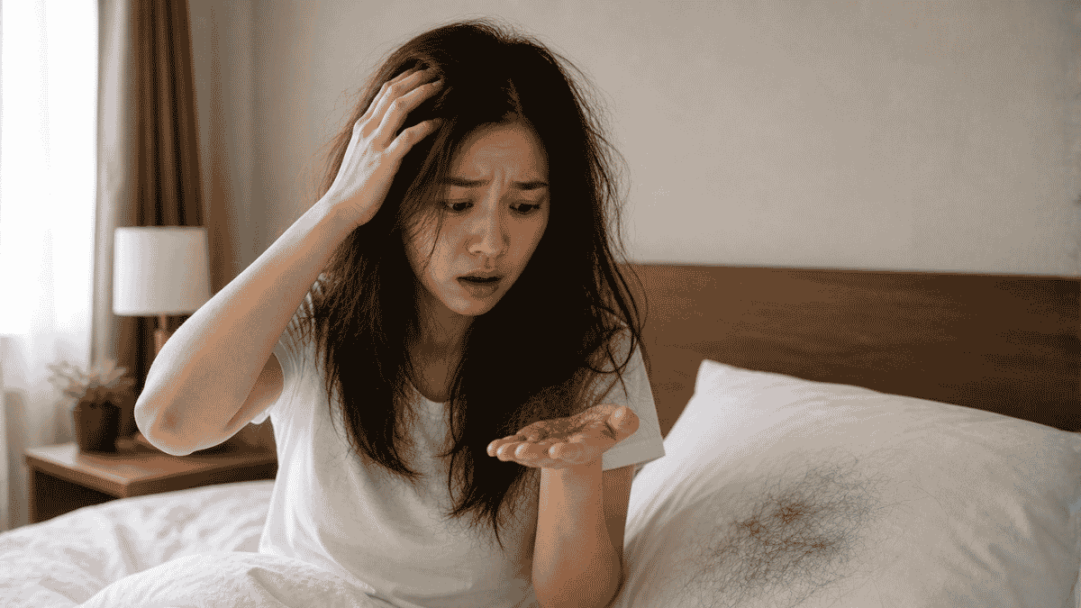 sarung bantal untuk rambut rontok