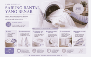 mencuci sarung bantal yang benar