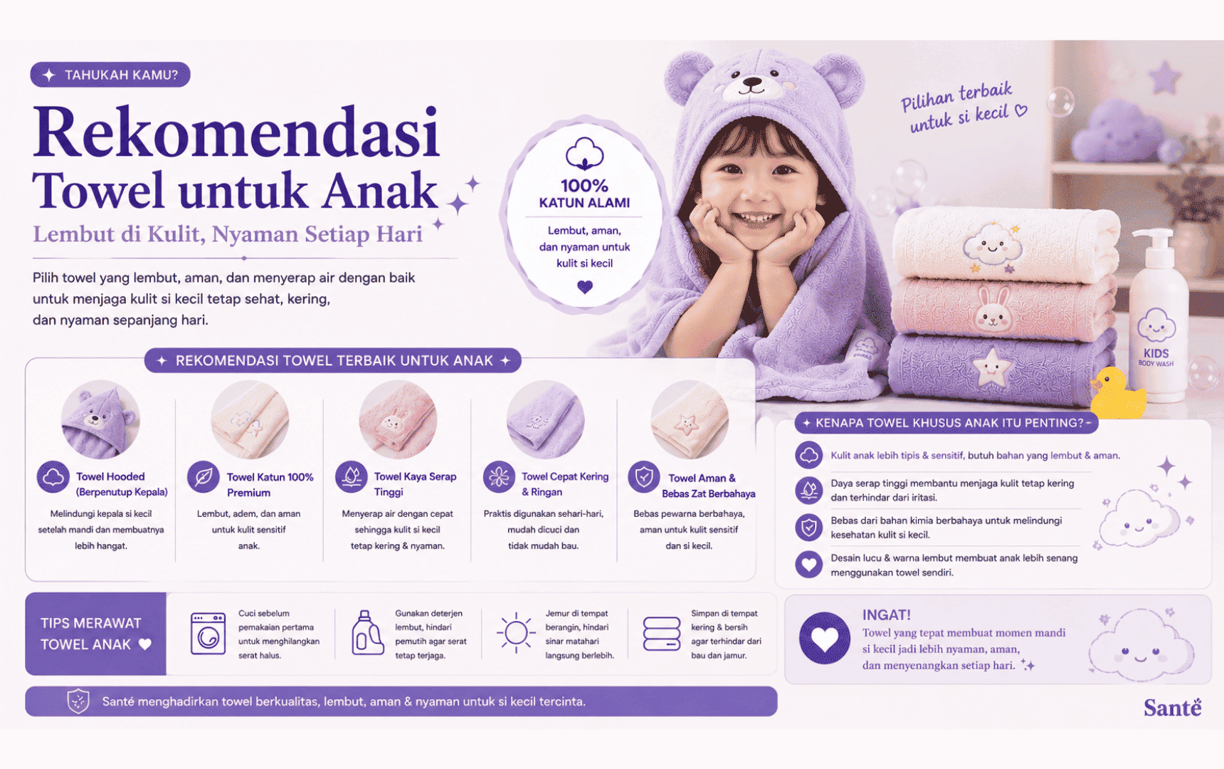 rekomendasi towel untuk anak