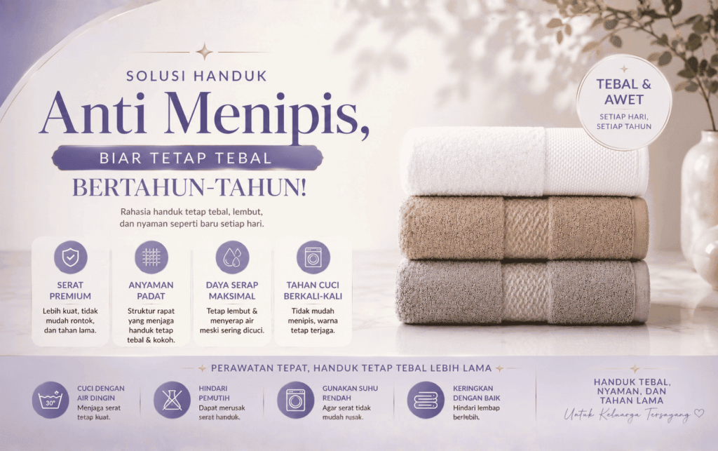 solusi handuk anti menipis