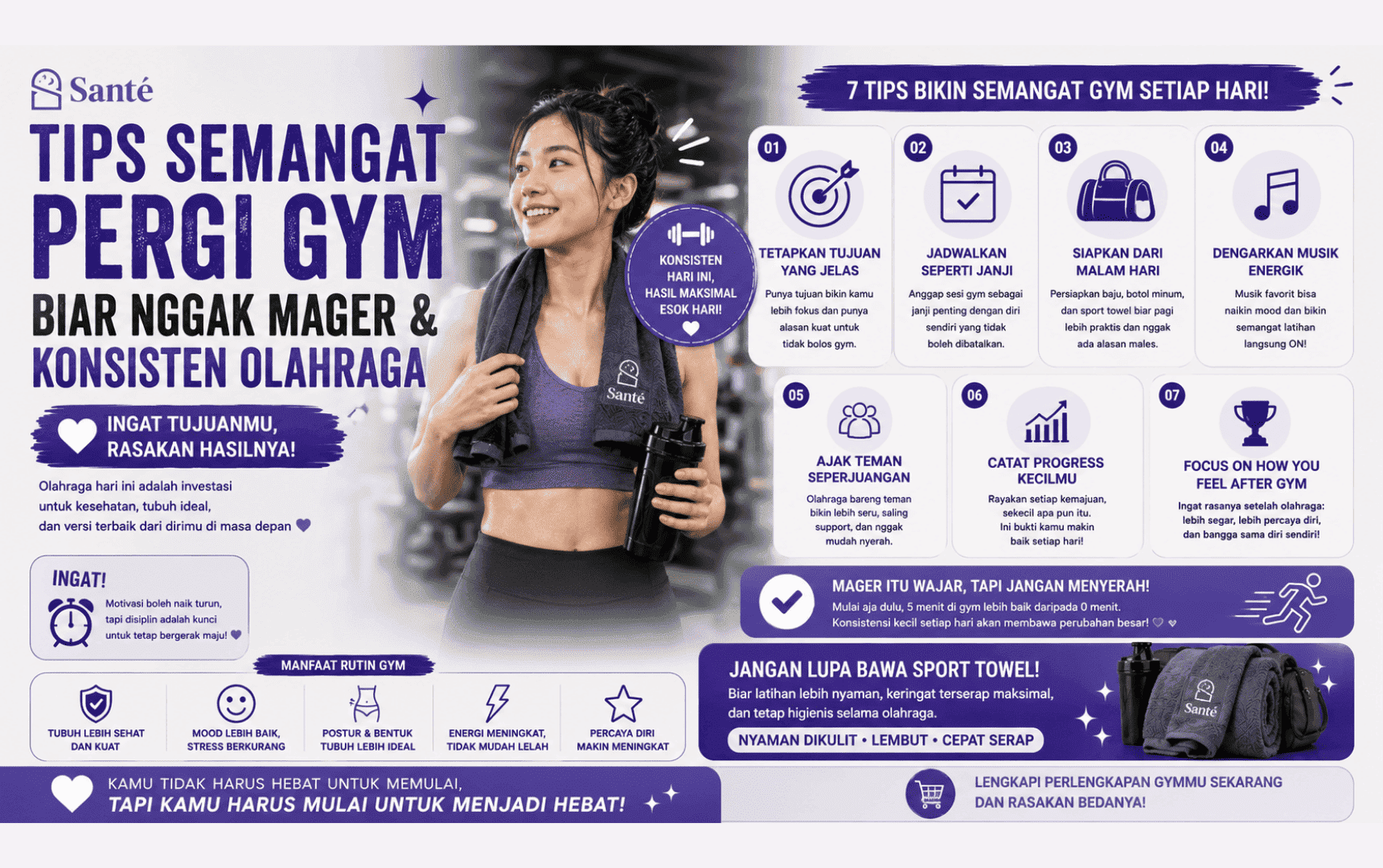 tips semangat pergi gym