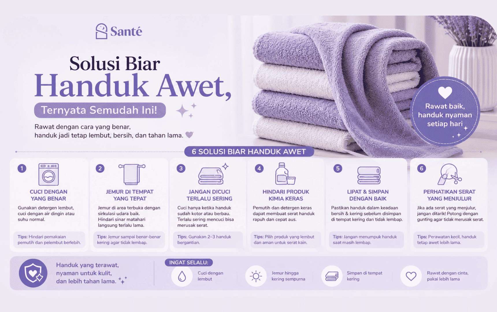 solusi biar handuk awet