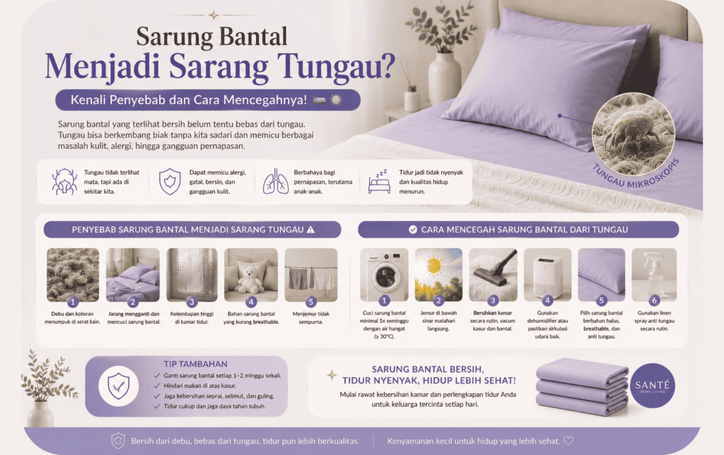Sarung Bantal Menjadi Sarang Tungau