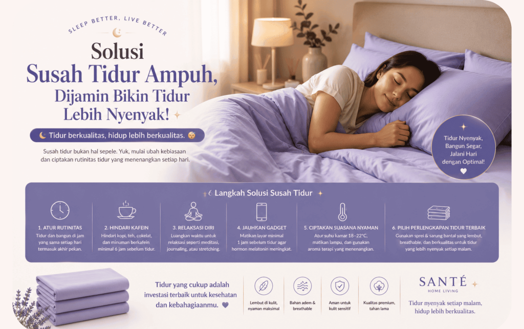 Solusi Susah Tidur Ampuh, Dijamin Bikin Tidur Lebih Nyenyak! 🌙 😴