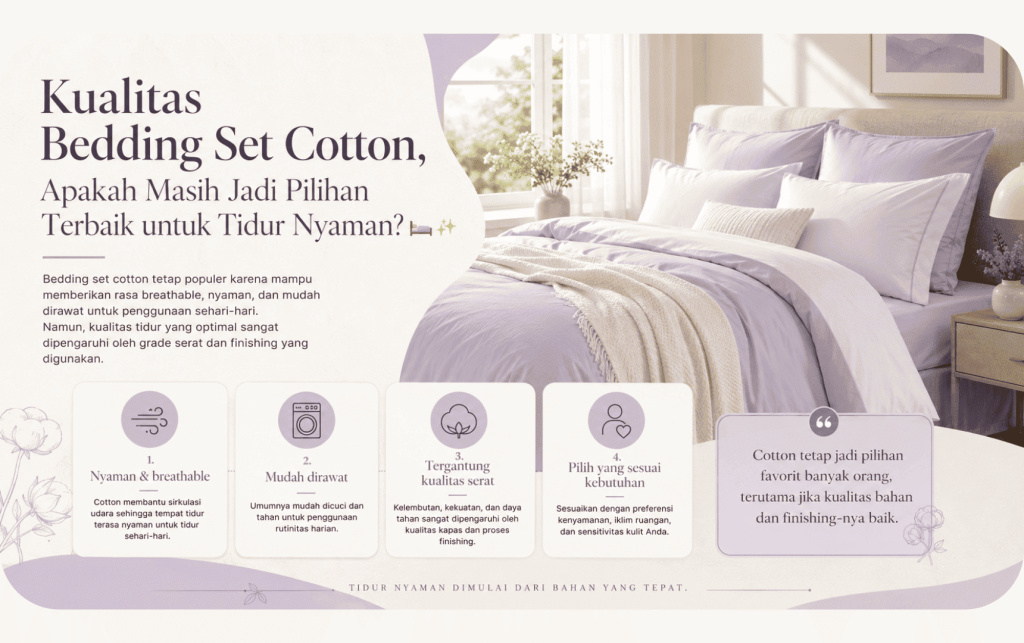 Kualitas Bedding Set Cotton, Apakah Masih Jadi Pilihan Terbaik untuk Tidur Nyaman?