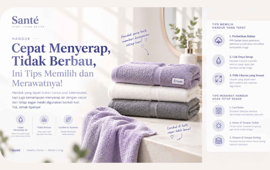 Handuk Cepat Menyerap Tidak Berbau