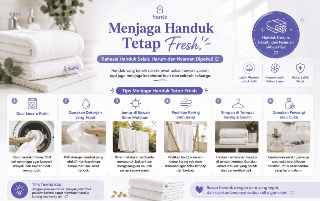 Menjaga Handuk Tetap Fresh, Rahasia Handuk Selalu Harum dan Nyaman Dipakai!