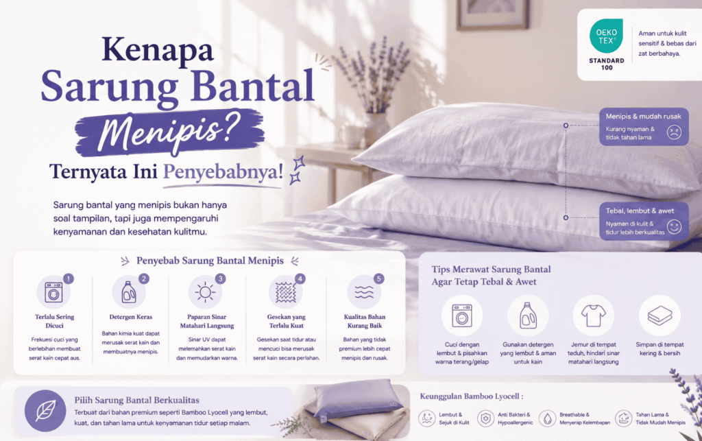 Kenapa Sarung Bantal Menipis? Ternyata Ini Penyebabnya! 🛏️✨