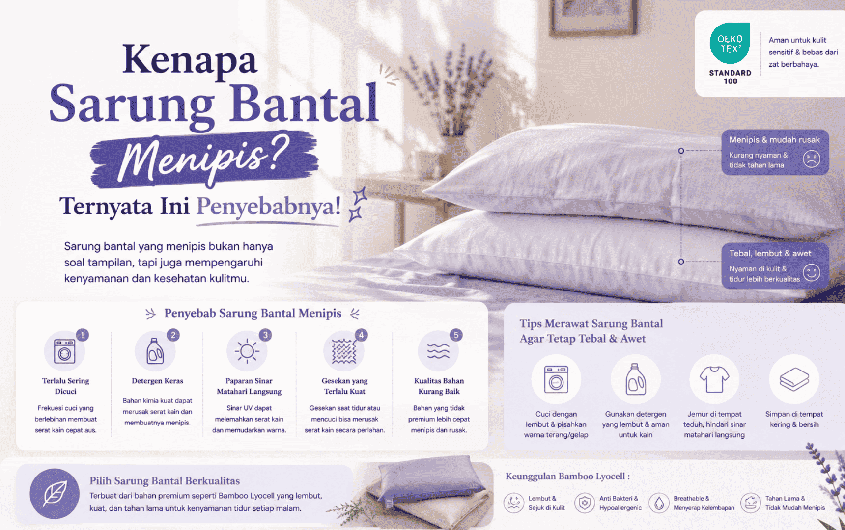 Kenapa Sarung Bantal Menipis? Ternyata Ini Penyebabnya! 🛏️✨