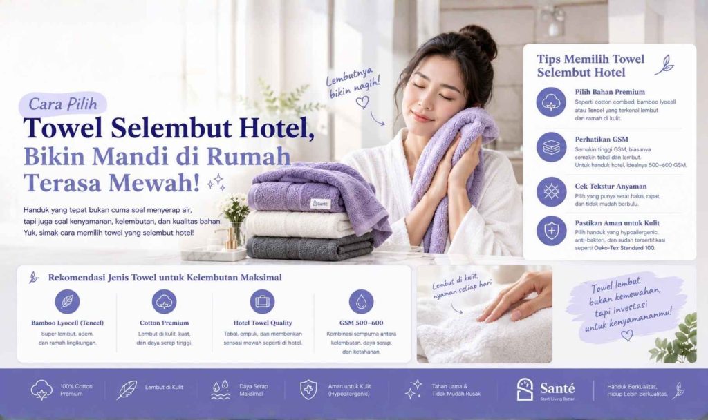 cara pilih towel selembut hotel