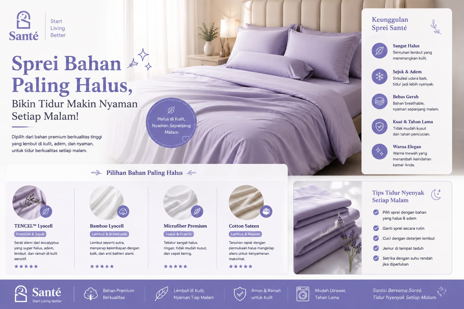 sprei bahan paling halus