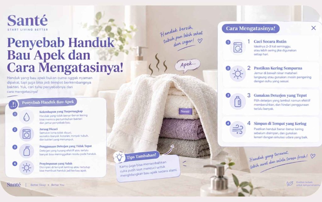 Penyebab Handuk Bau Apek dan Cara Mengatasinya