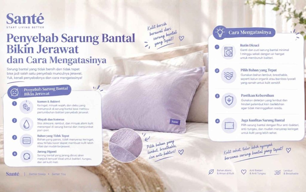 Penyebab Sarung Bantal Bikin Jerawat dan Cara Mengatasinya