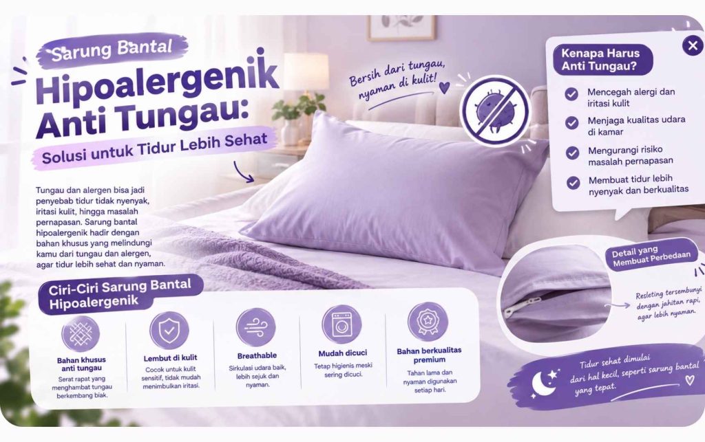 Sarung Bantal Hipoalergenik