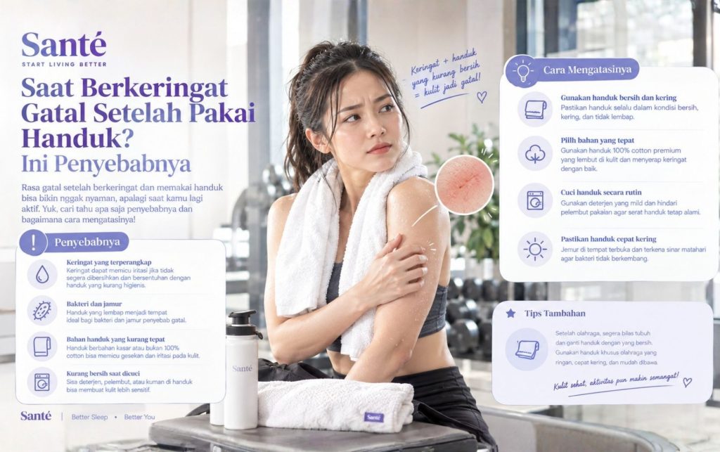 Berkeringat Gatal Setelah Pakai Handuk? Ini Penyebabnya