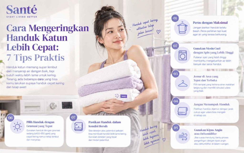 Cara Mengeringkan Handuk Katun Lebih Cepat 7 Tips Praktis