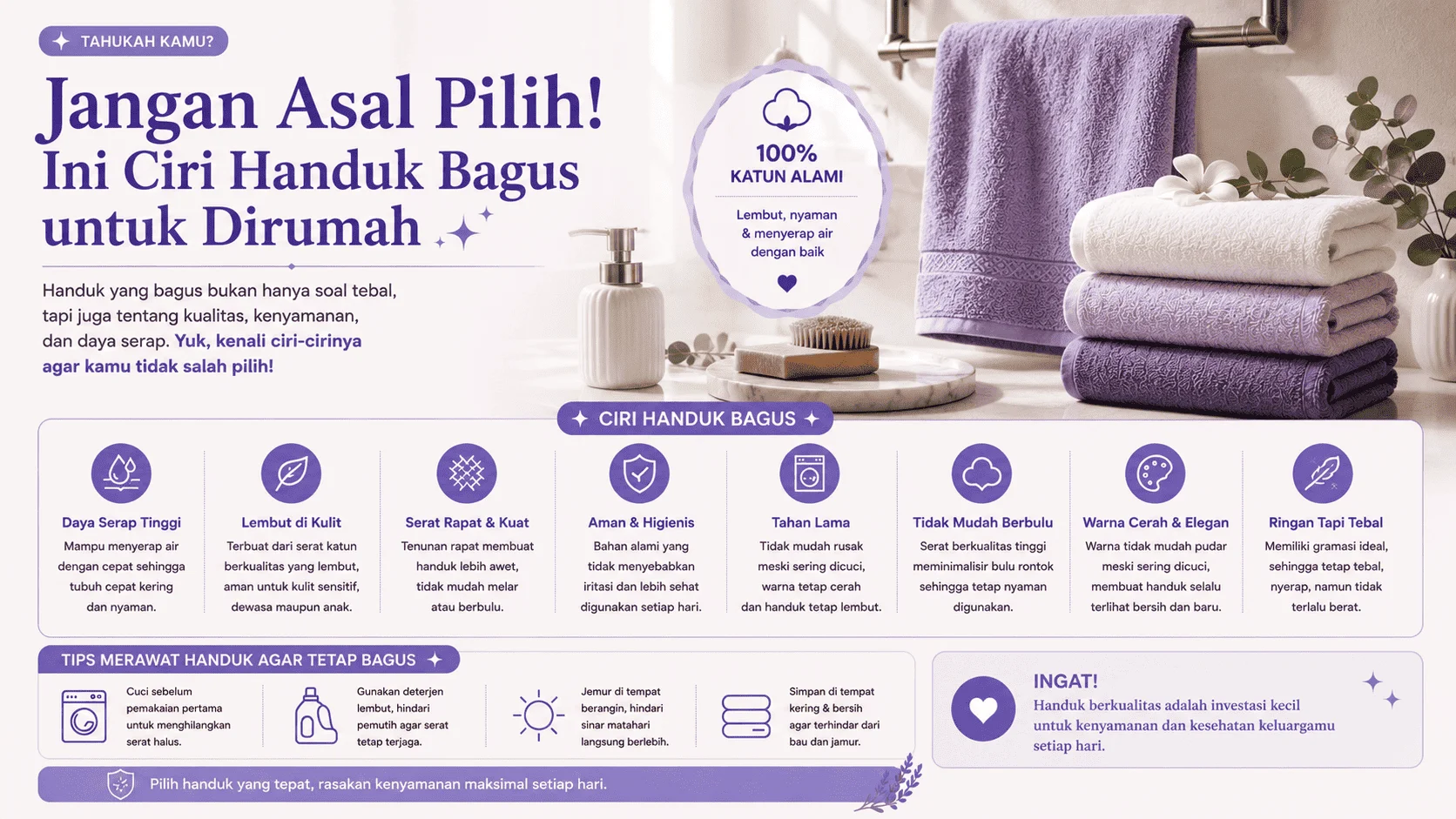 handuk bagus untuk dirumah