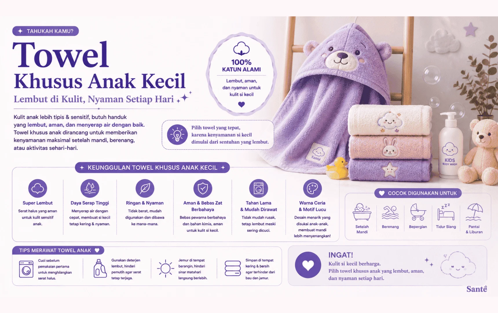 towel khusus anak kecil
