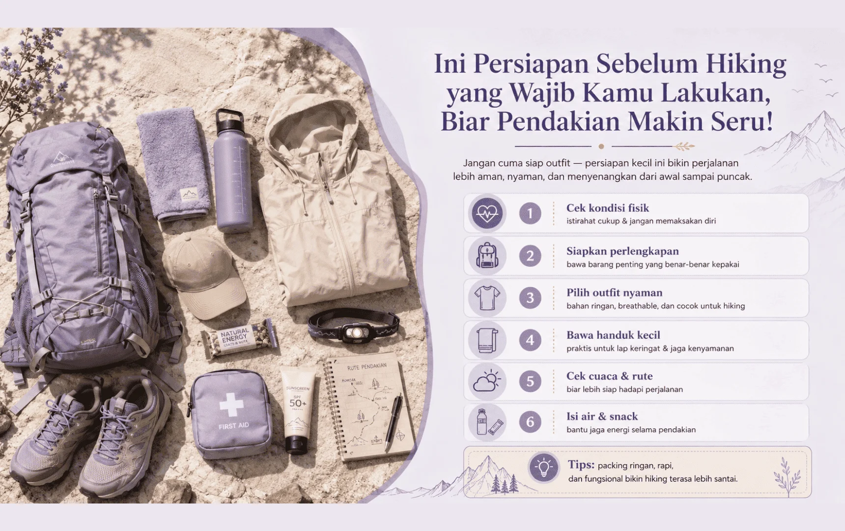Ini Persiapan Sebelum Hiking yang Wajib Kamu Lakukan, Biar Pendakian Makin Seru!